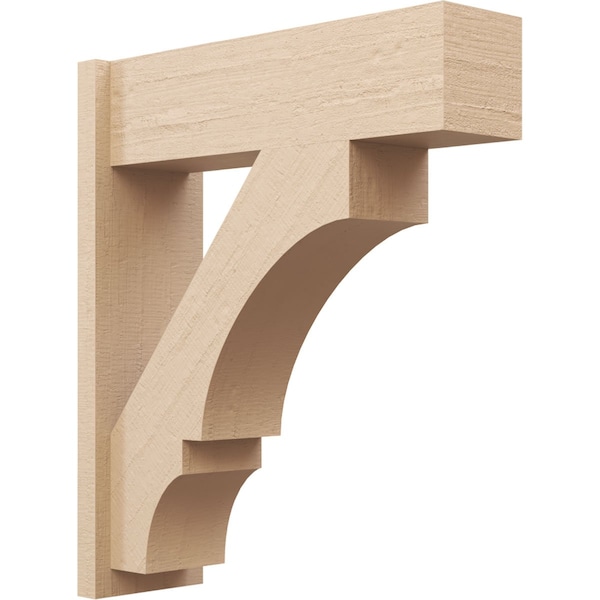 Ekena Millwork 7 1/2-in W x 24-in D x 28-in H Balboa Block Rough Cedar Woodgrain TimberThane Outlooker, Primed Tan OUTUR075X24X28BOA44RCPR - main